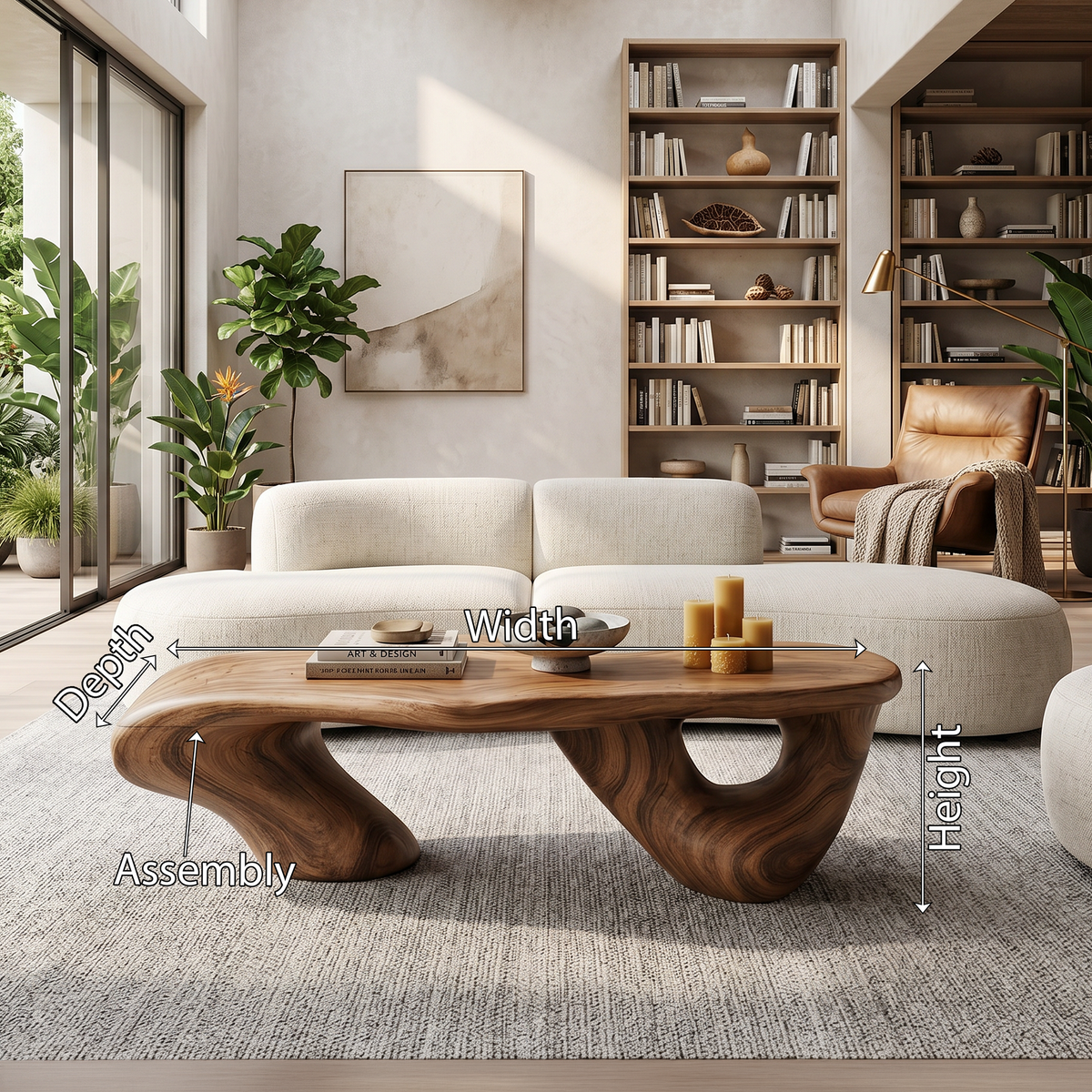Handcrafted Low Table For Functional Room Setup