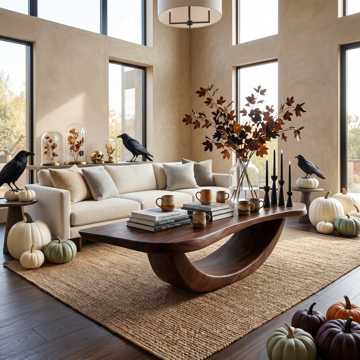 Farmhouse Wooden Live Edge Coffee Table Living Room Decor
