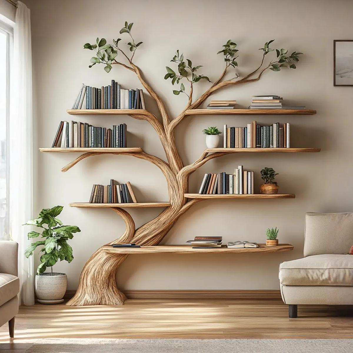 Driftwood Branch Shelf Floating Shelf Wall Mounted