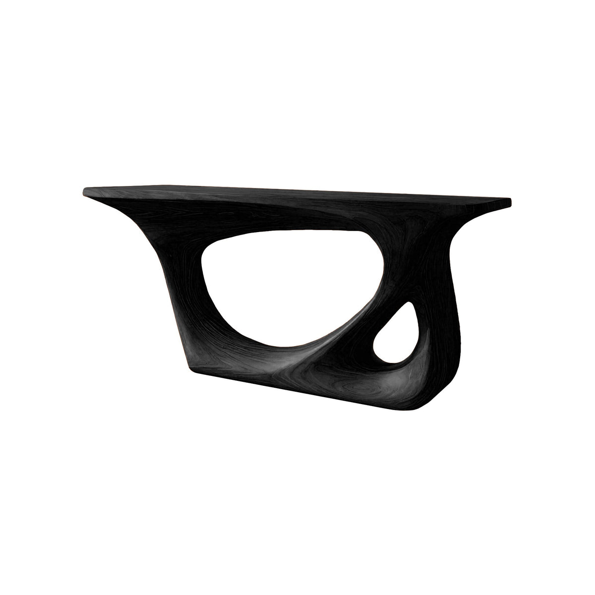 Virel Sculpted Solid Wood Console Table