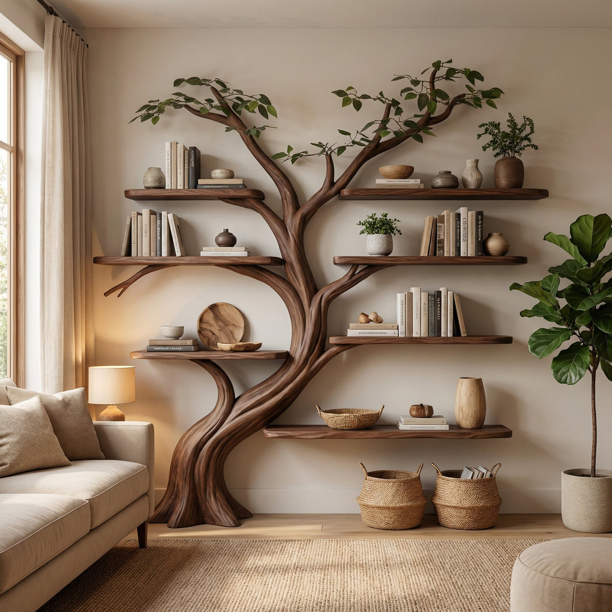 Driftwood Branch Shelf Floating Shelf Wall Mounted