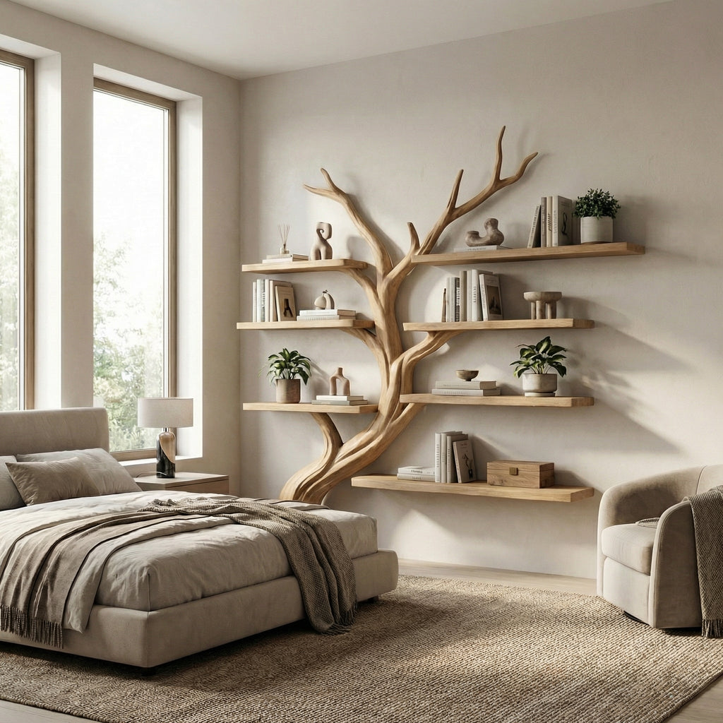 Driftwood Branch Shelf Floating Shelf Wall Mounted